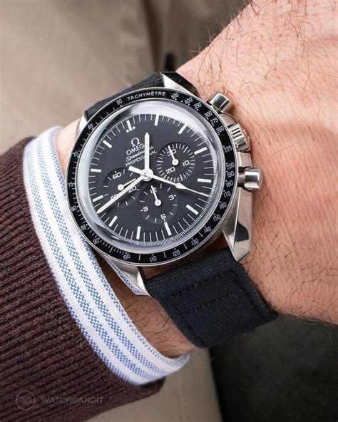 omega speedmaster canvas|Omega Speedmaster strap size.